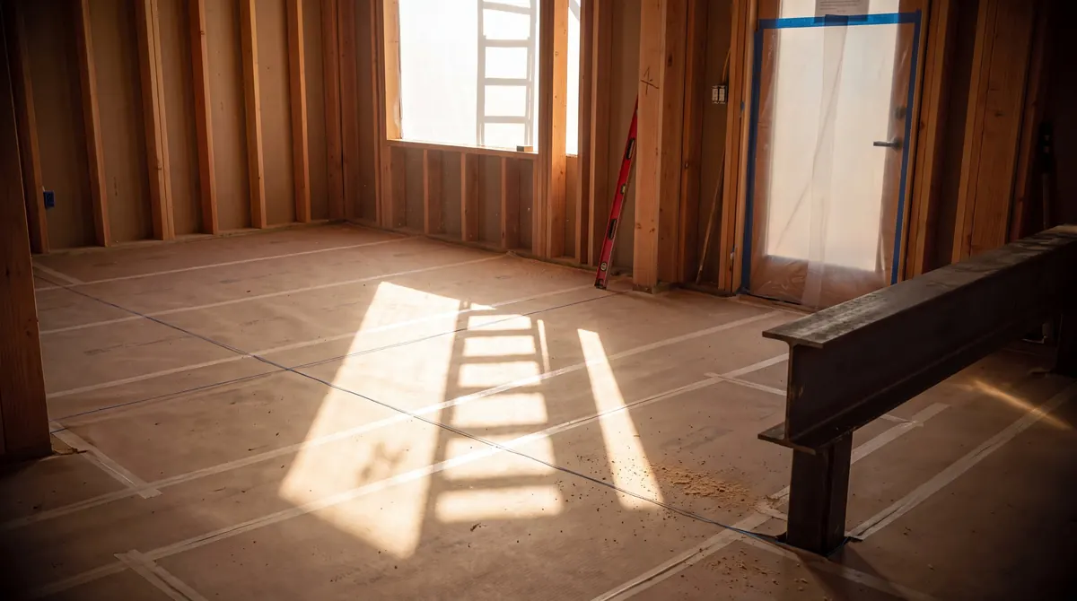 House framing during construction