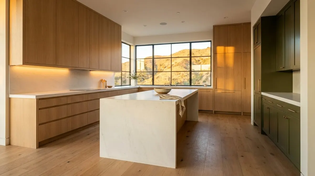 Modern kitchen with a large island
